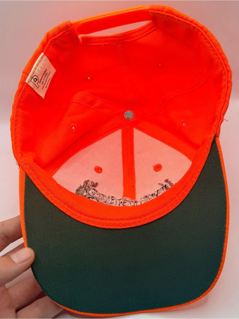 Vintage Whitetails Unlimited Hat Blaze Orange Hunting Safety Cap Adjustable